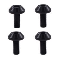 Magideal - 4 Pernos Para Portabidón De Bicicleta, Accesorios Para Bicicleta, Soporte De Tornillo Para Portabidón De Bicicleta De Montaña, Soporte Para Hervidor D Negro