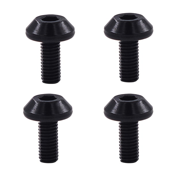 4 Pernos para Portabidón de Bicicleta, Accesorios para Bicicleta, Soporte de Tornillo para Portabidón de Bicicleta de Montaña, Soporte para Hervidor D negro