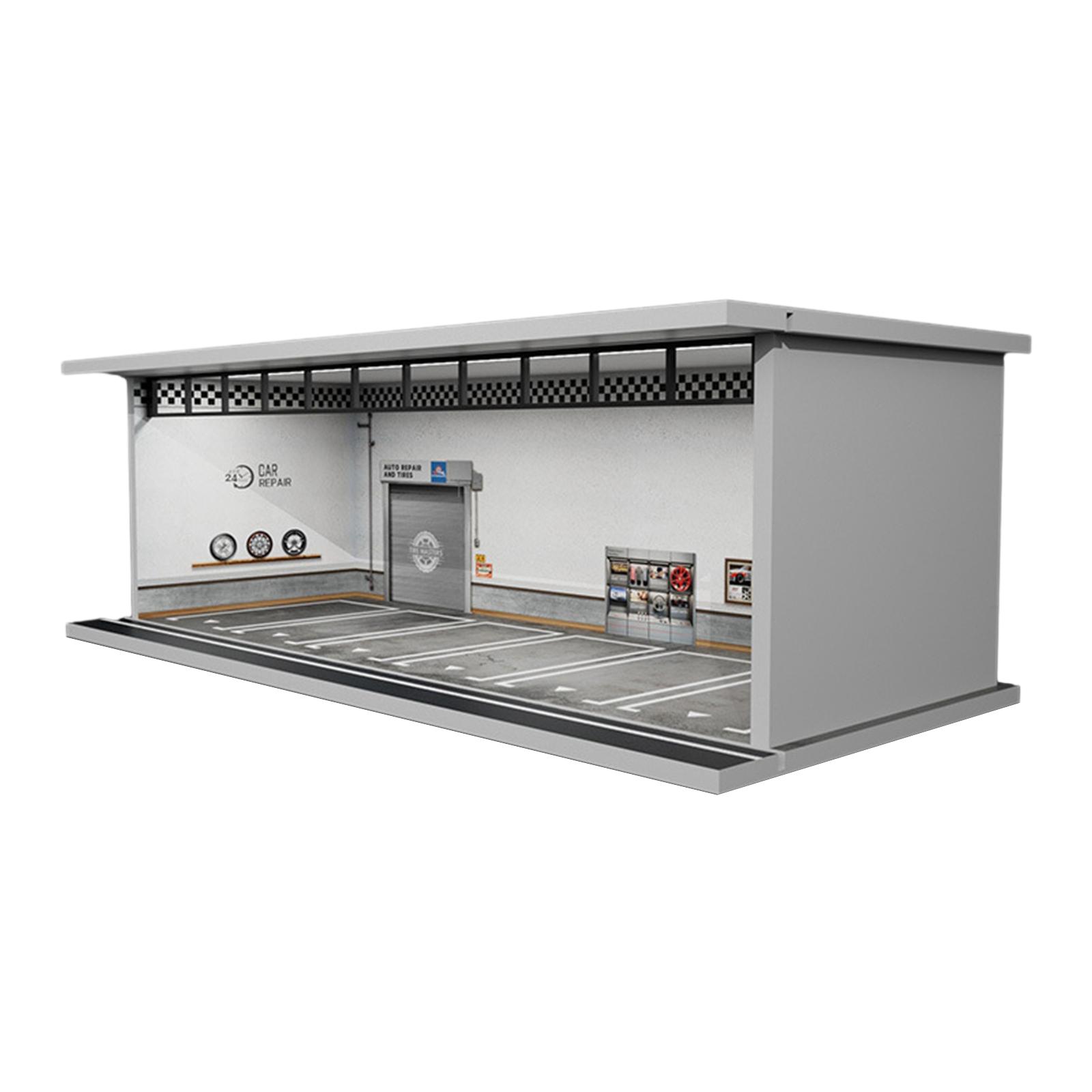 Bothyi - Estuche De Exhibición De Modelo De Vehículo 1/64, Estuche De Exhibición De Garaje De Coche Para Taller De Reparación De Coleccionistas De Modelos