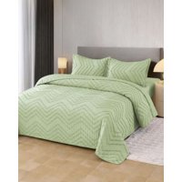 Imac Hogar - Cubrecama Quilt Moderno De Verano Diseño Chevron King-Super King