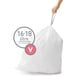 thumbnail image 2 of Bolsas de basura Simplehuman Code V, 60 unidades, 16 a 18 litros, 4,2 a 4,8 galones, 2 of 4