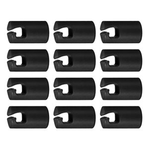 Magideal - Cubiertas Para Postes De Trampolín, Tapas Protectoras Para Extremos, Aptas Para Postes De Trampolín De 25 Mm, Tapas Para Postes De Trampolín Para Fami Negro 12 Piezas