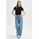 thumbnail image 4 of Jeans Mujer Calce Recto Deshilachado Azul Claro, 4 of 4