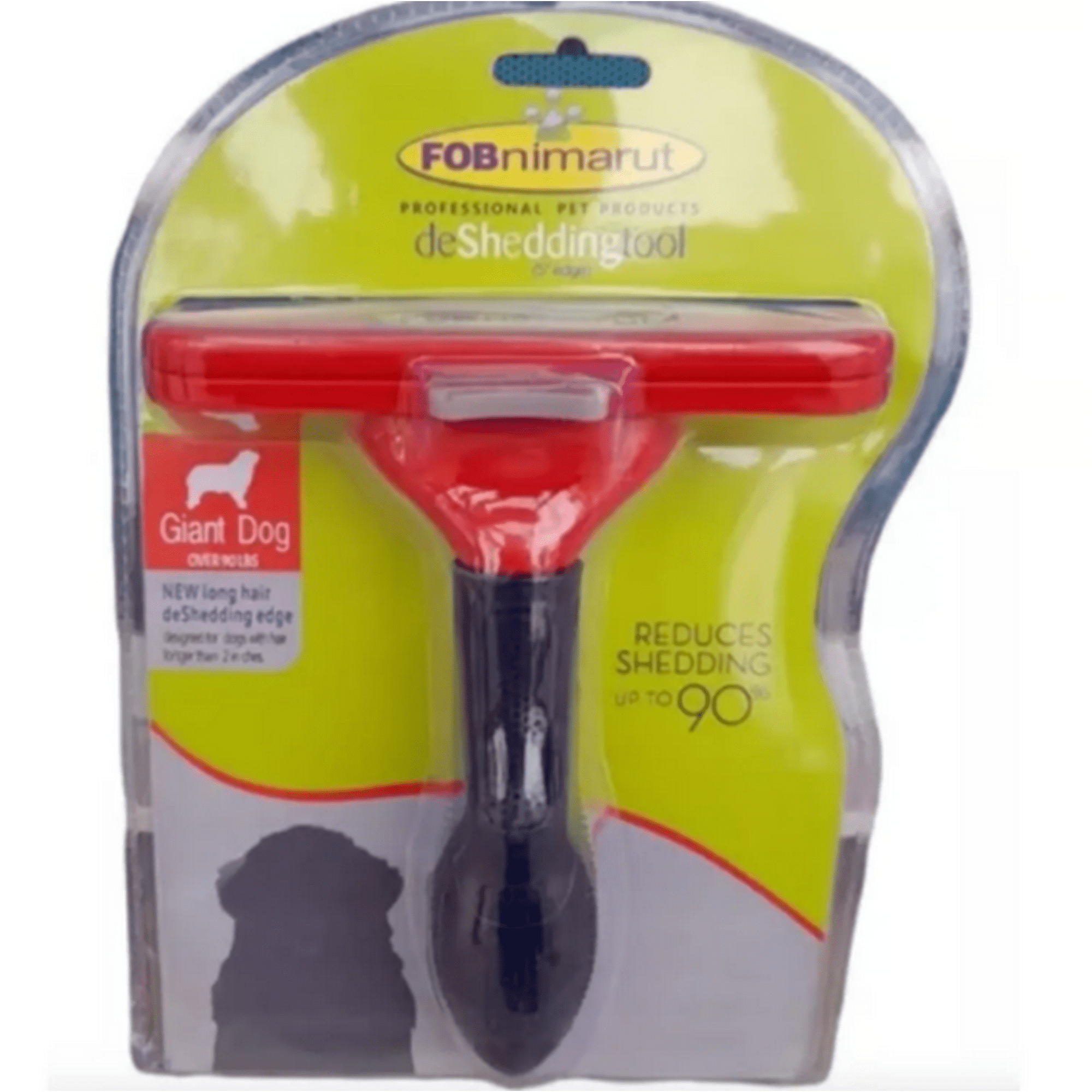 Genérico - Cepillo Deslanador Pelo Largo Perro Gigante Color Rojo