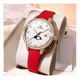 thumbnail image 2 of Reloj Belug De Pulsera Mujer Elegante Con Fase Lunar Y Correa Cuer Rojo Rojo Blanco, 2 of 5