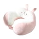 thumbnail image 2 of Almohada De Viaje Portátil Duradera Para Mujeres Y Hombres, Almohada Para El Cuello, Para Avión, Coche, Oficina, Blanco Y Rosa, 2 of 3