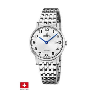 Reloj F20019/4 Festina Swiss Plateado Mujer Swiss Made