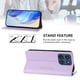 thumbnail image 3 of Funda Billetera con Soporte para Motorola Edge 60 Stylus 5G Bloqueo RFID Plegable Morado claro, 3 of 6