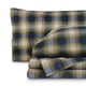 thumbnail image 1 of Juego de Sábanas Bare Home Twin XL Franela de Algodón a Cuadros Verde, 1 of 9