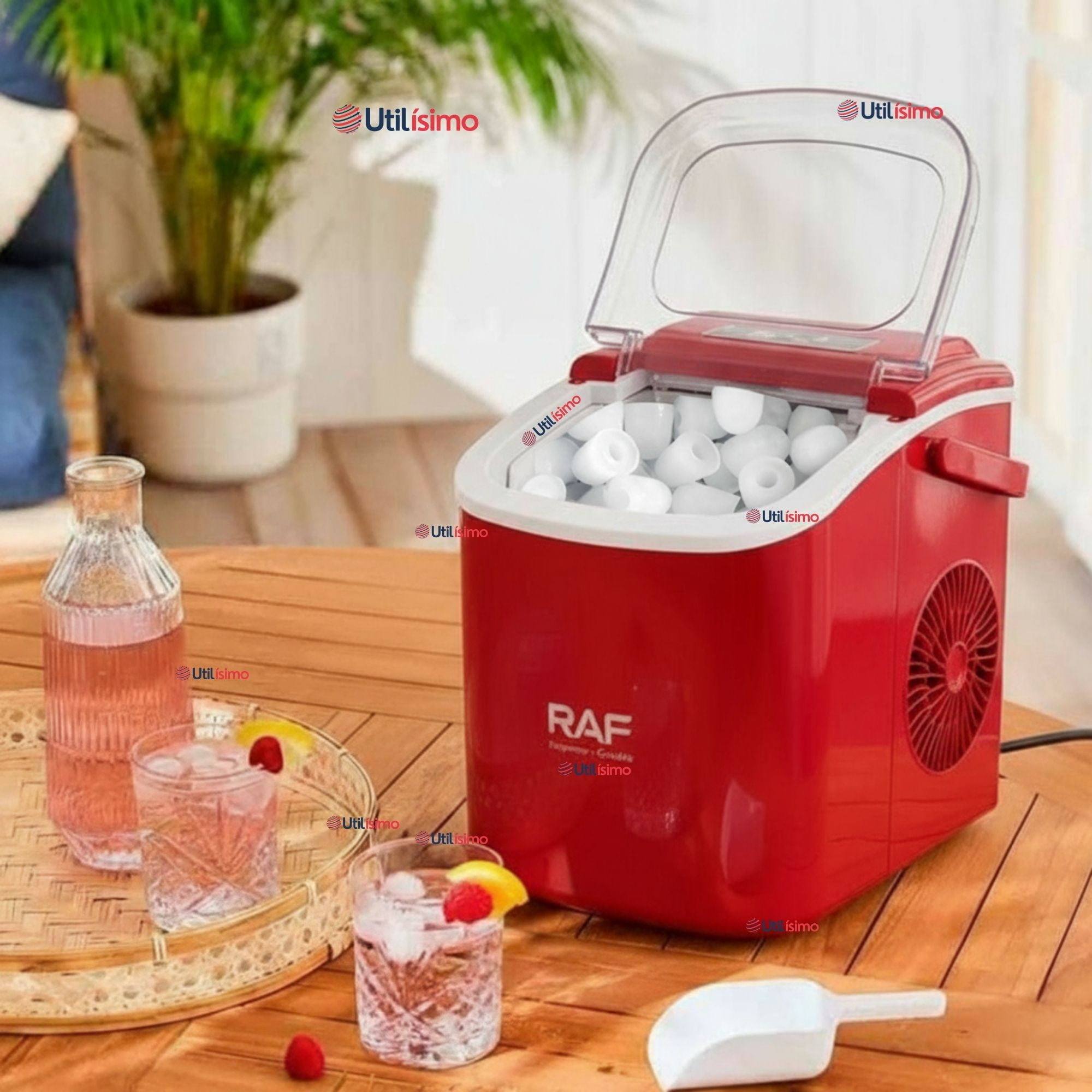 Raf - Maquina De Hielo Portátil Hogar Premium