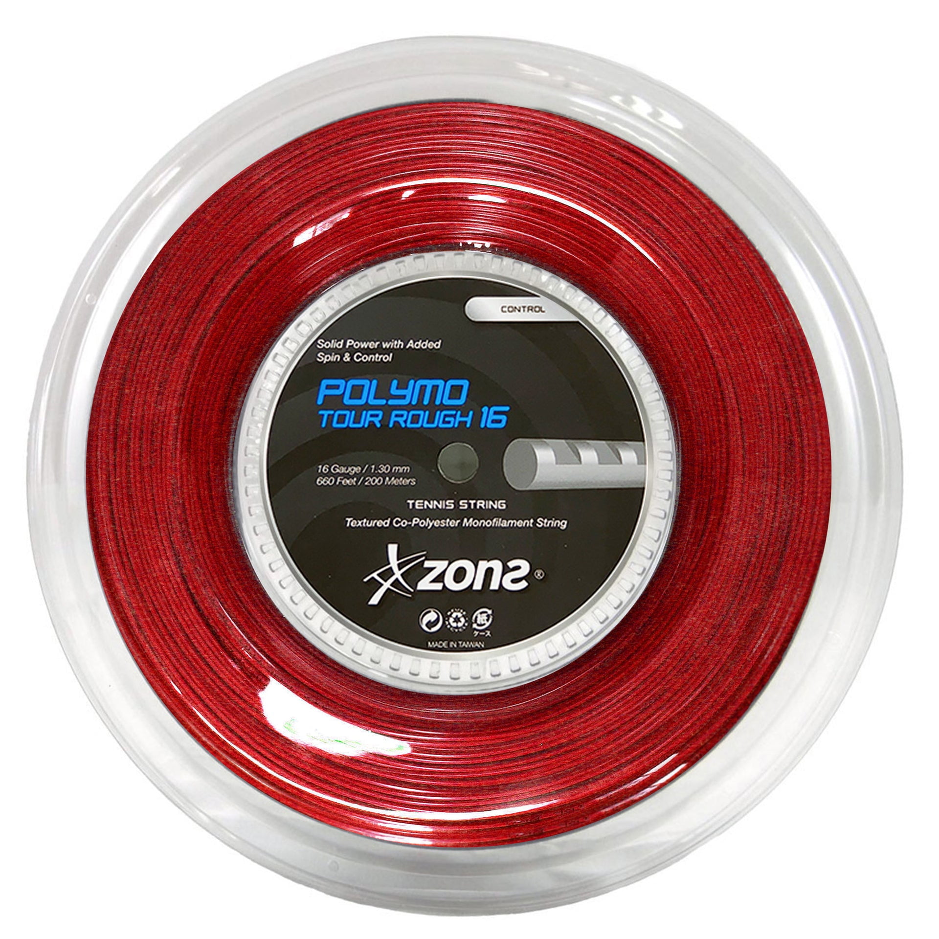 Rollo Cuerda Tenis Zons Polymo Tour Rough 1.30 / 16 Rojo