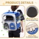 thumbnail image 3 of Uxcell Mochila Transportadora para Mascotas Portátil con Asa y Cuatro Ruedas, Azul Marino, 3 of 5