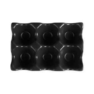 Bothyi - Bandeja Para Huevos Con 6 Agujeros, Dispensador De Huevos Antideslizante Duradero Para Encimera, Cocina, Hogar, Negro