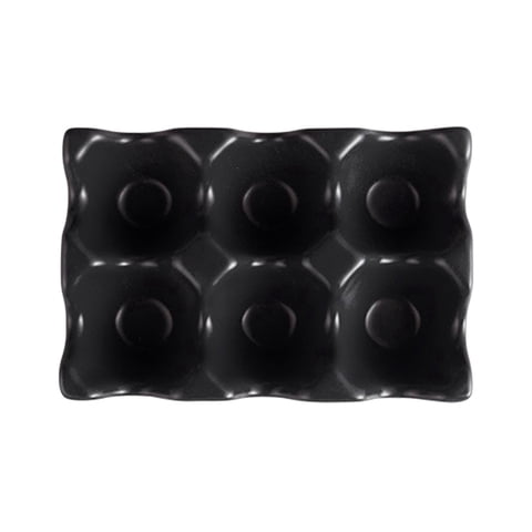 Bothyi - Bandeja Para Huevos Con 6 Agujeros, Dispensador De Huevos Antideslizante Duradero Para Encimera, Cocina, Hogar, Negro