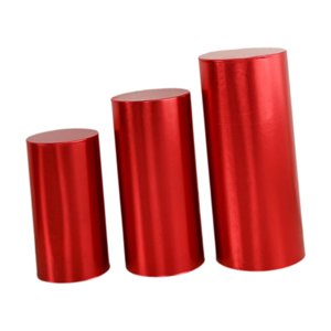 Bothyi - 3 Piezas De Cubiertas De Pilar De Pedestal, Suministros Para Fiestas De Graduación, Fiesta De Cumpleaños, Color Rojo