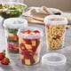 thumbnail image 2 of PLASTICPRO Pack de 12 contenedores de alimentos con tapa giratoria y rosca transparente - 32 oz, reutilizables para preparación de comidas - Apto para congelador y microondas, plástico transparente, 2 of 8