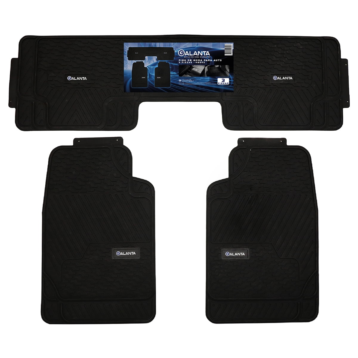 Piso De Goma Auto Suv 3 Alfombra Galanta Universal Ajustable