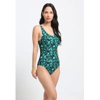 Samia - Enterito Sin Cortes Estampado Verde L