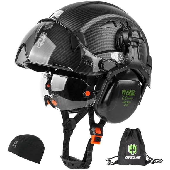 Casco De Seguridad Casco Duro Con Visera Y Orejeras