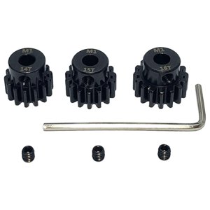 Magideal - 3 Engranajes De Motor De Piñón De Metal, Engranajes Rectos De Coche Rc, Llave L, Kits De Tornillos Para Axial Hsp 1:10 Modelo Piezas De Coche 14T 15T 16T