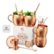 thumbnail image 1 of Juego de 4 vasos de cobre martillado para Moscow Mule, 470 ml, 1 of 6
