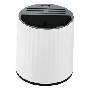 Magideal - Cubiertos Estante De Almacenamiento Soporte Para Palillos Reutilizable Cubiertos Estante De Secado Organizador De Cocina Cubiertos Contenedores De , Blanco Negro