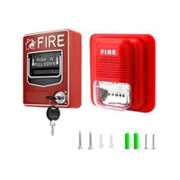 Alarma De Incendios Qwork, Sirena Estroboscópica Cableada Con Sonido Y Luz, 105 Db
