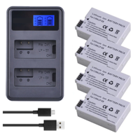 Genérico - 4 Baterías Lp-E8 + Cargador Doble Lc-E8 Alternativo Canon