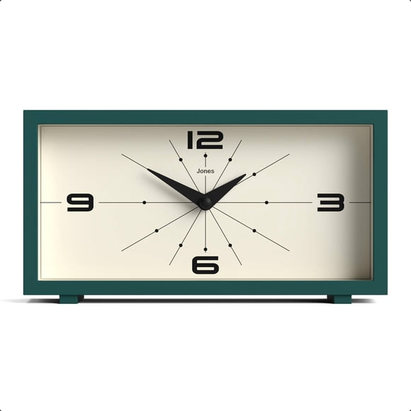 Reloj de Escritorio JONES CLOCKS Odeon Verde Retro 21x11x5cm