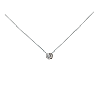 Joyas Adonis - Cadena Con Punto De Luz Tipo Botón Circón Plata 925