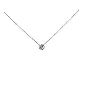 Joyas Adonis - Cadena Con Punto De Luz Tipo Botón Circón Plata 925