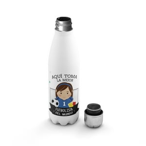 Creango - Botella Agua Termica Aqui Toma La Mejor Futbolista De Acero Inoxidable