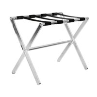 Bothyi - Estante De Acrílico Para Almacenamiento De Equipaje, Soporte Portátil Resistente Para Maleta De Moda, Negro, Sin Asas