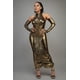 thumbnail image 2 of Vestido Fruncido Metalizado con Mangas, 2 of 5