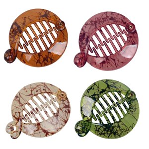 Ioensy - 4 Pinzas Para El Pelo De Plátano A La Moda, Horquillas De 4 Colores, Accesorios Para El Cabello D