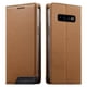 thumbnail image 1 of Funda Tipo Cartera de Cuero Sintético para Samsung Galaxy S10 Plus Bloqueo RFID, con Ranuras para Tarjetas y Bolsillo para Efectivo, Cierre Magnético Fuerte Marrón, 1 of 6