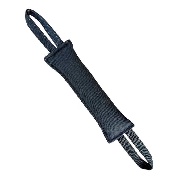 Dog Bite Tug Toy Dos Manijas Suaves Cuerda Chew Toy Para Sacerdote Alemán Tug Of War Black
