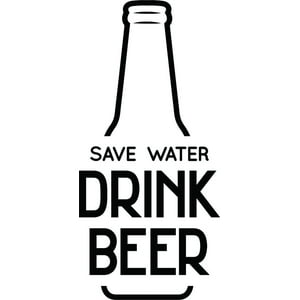 Rienda Libre Graphics - Decomural Save Water Beer Ws-46185