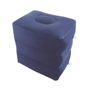 Genérico - Reposapiés Inflable 3 Capas Reposapiés Reposapiés Almohada Para Viajar Azul Profundo