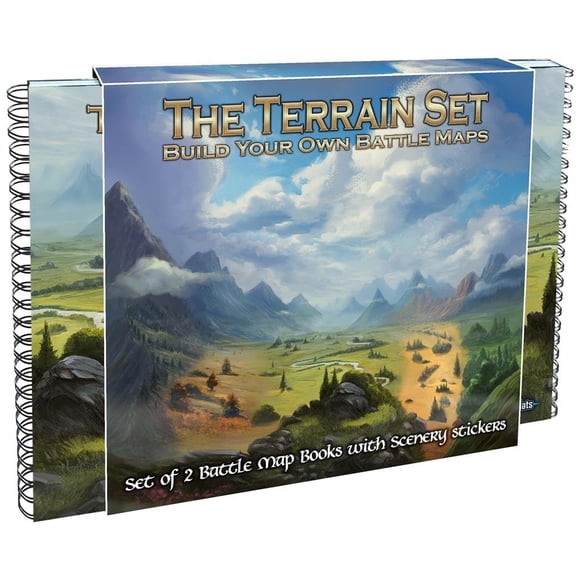 Set de Terreno Loke BattleMats 24 × 24 cm con Mapas de Pegatinas