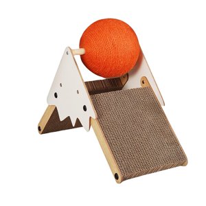 Ioensy - Rascador Para Gatos, Resistente Al Desgaste, Cuidado De Las Garras, Juguete Para Gatos De Interior, Juego Interactivo, Naranja