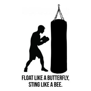 Rienda Libre Graphics - Decomural Float Like A Butterfly Muhammad Ali Ws-42923