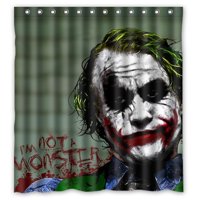 Pinghai - Cortina De Ducha De Batman Joker Con Ganchos (167 X 183 Cm)
