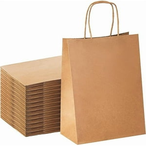 De Gaune - Bolsas De Papel Kraft 16X21 Con Manillas (50 Unidades)