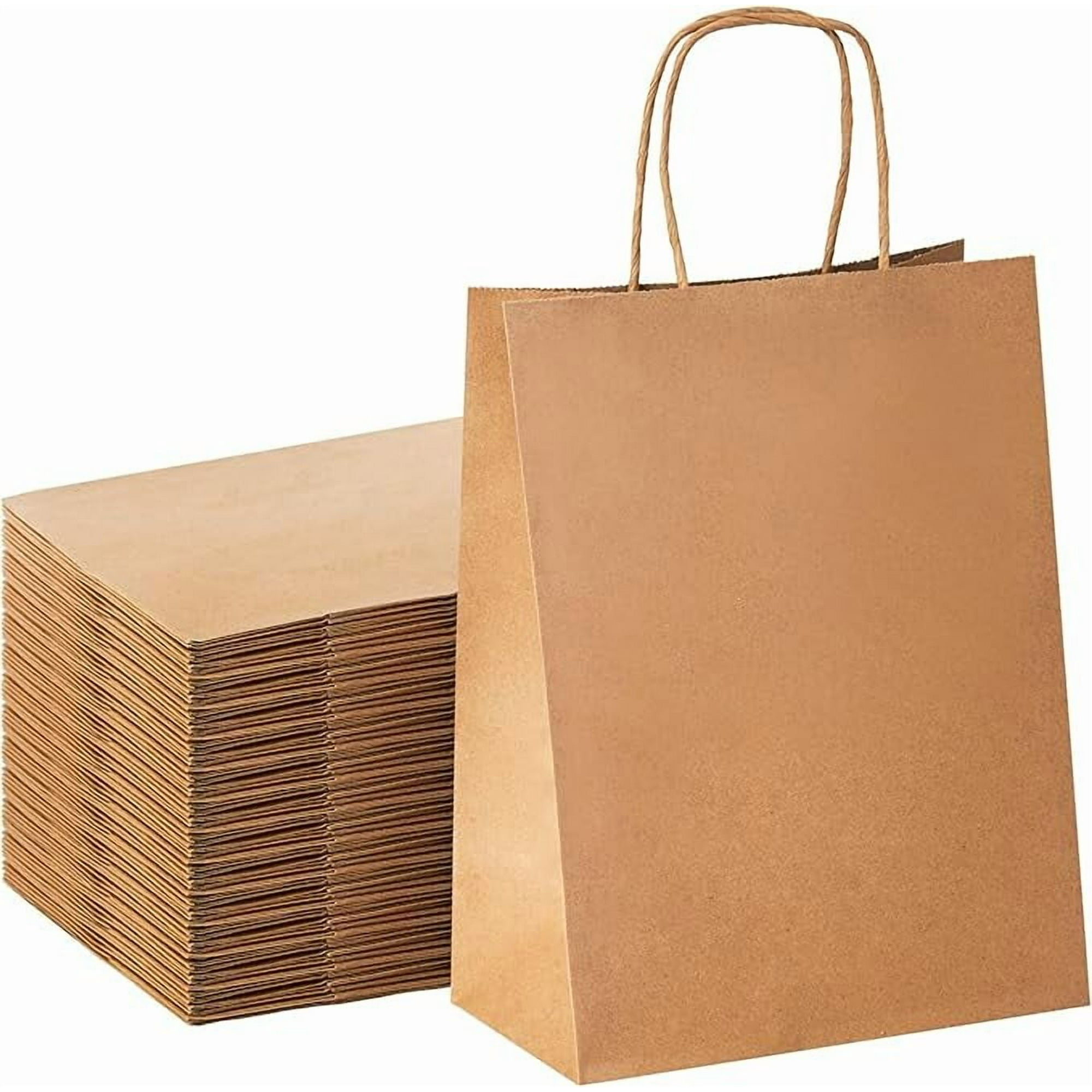 De Gaune - Bolsas De Papel Kraft 16x21 Con Manillas (50 Unidades)