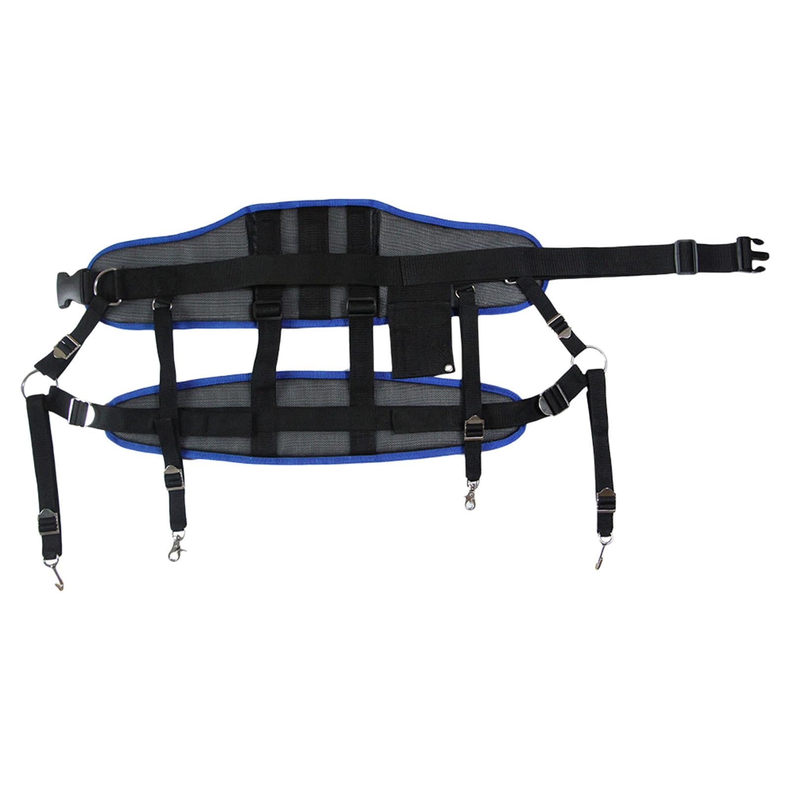 FTVOGUE Arnés De Pesca Ajustable Con Acolchado Trasero Y Hebillas Para Carrete, Azul Y Blanco