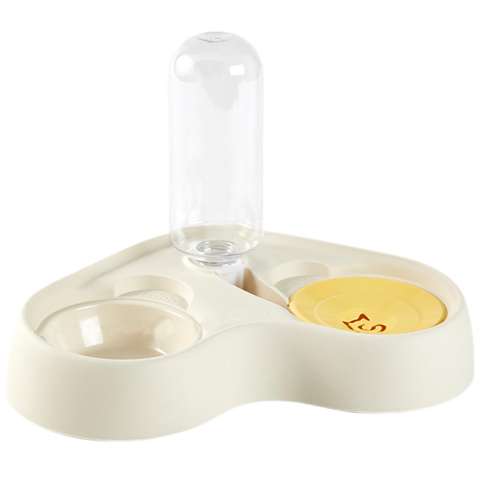 Magideal - Agua De Mascotas Y Tazón De Alimentos Con Dispensador De Agua No Inferior De La Estación De Alimentación De Mascotas De Alimentación Para Gatos Perros Blanco