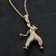 thumbnail image 2 of Collar Iced Out para hombre, chapado en oro auténtico de 14 quilates, con circonitas pavimentadas, colgante de kung-fu chino Bruce Lee, colgante sólido 3D de hip hop con cadena de cuerda de 24 pulgada, 2 of 5