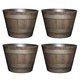 thumbnail image 1 of Macetero Barril de Whiskey Clásico para Hogar y Jardín 52 cm Paquete de 4, 1 of 6