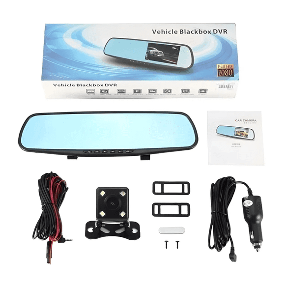Espejo Retrovisor Con Cámara Dvr | Seguridad Full Hd 1080p